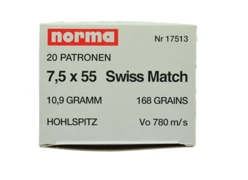 7.5x55 HPBT 168grs Norma 1