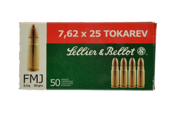 7.62x25 Tokarev S&B FMJ 85gr. 1