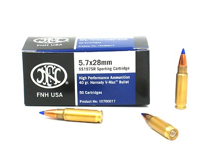 5.7x28mm FN USA 40gr SS 197 SR  1