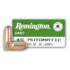 45 ACP 230gr. MC (Remington/UMC) 1