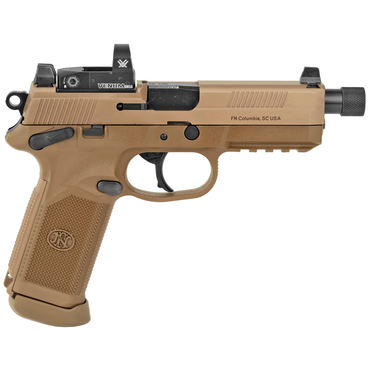 FN FNX TACT 45ACP 15RD FDE NS 2MAG Produktseite.